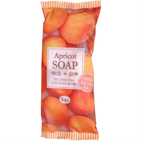 Косметическое мыло SM SOAPLAND с экстрактом абрикоса, для всех типов кожи, 100 г*3 шт.