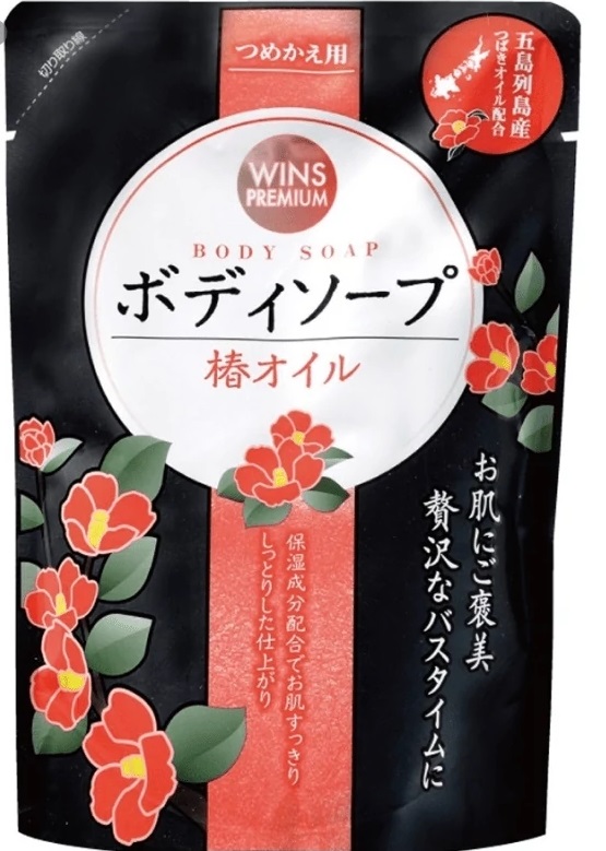 Премиум гель для душа NIHON с эфирным маслом камелии, запасной блок, 400 мл