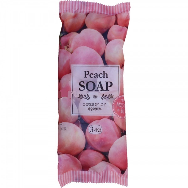 Косметическое мыло SM Soapland с экстрактом персика для всех типов кожи, 100 г*3 шт.