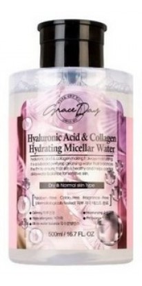 Мицеллярная вода для сухой и нормальной кожи с гиалуроном и коллагеном, GRACE DAY, 500 мл