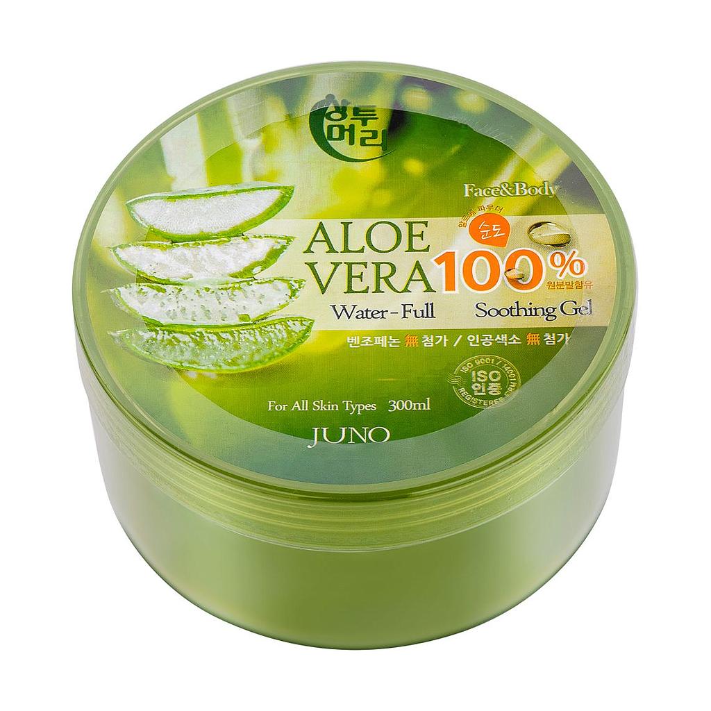 Успокаивающий гель для лица и тела JUNO с экстрактом алоэ вера, 300 мл
