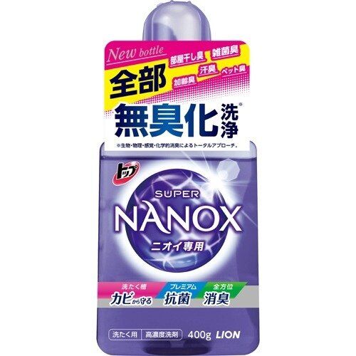 Гель для стирки LION TOP Super NANOX (концентрат для контроля за неприятными запахами) 400 гр