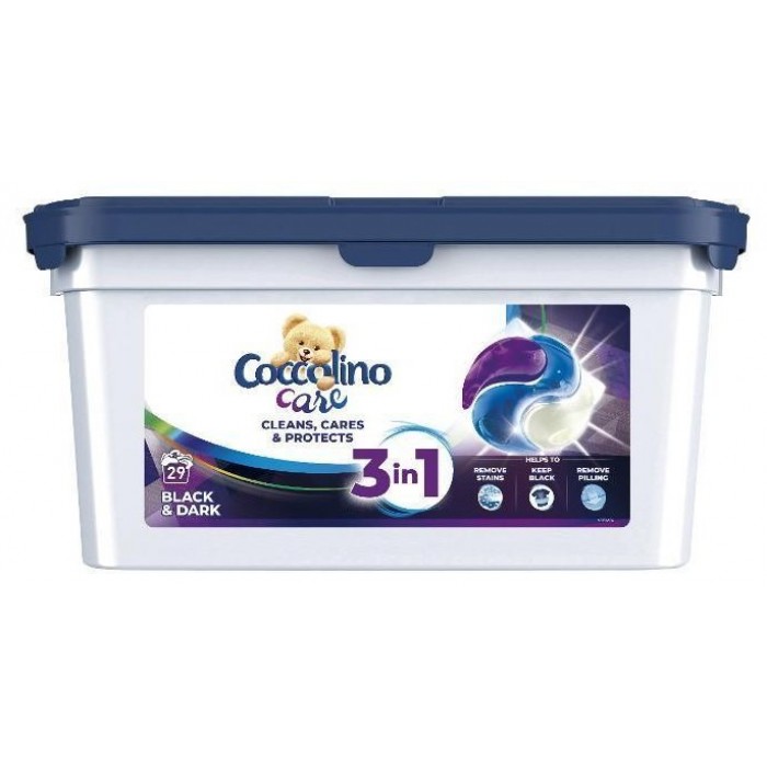 Гель-капсулы для стирки Coccolino Black &amp; Dark для черных и темных вещей, 29 шт