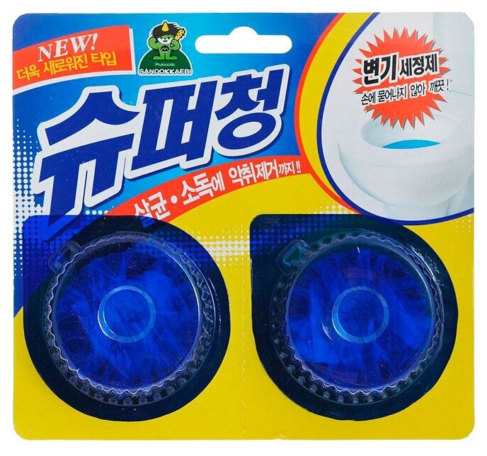 Очиститель для унитаза Sandokkaebi Super Chang (в таблетках) 40 г х 2 таблетки