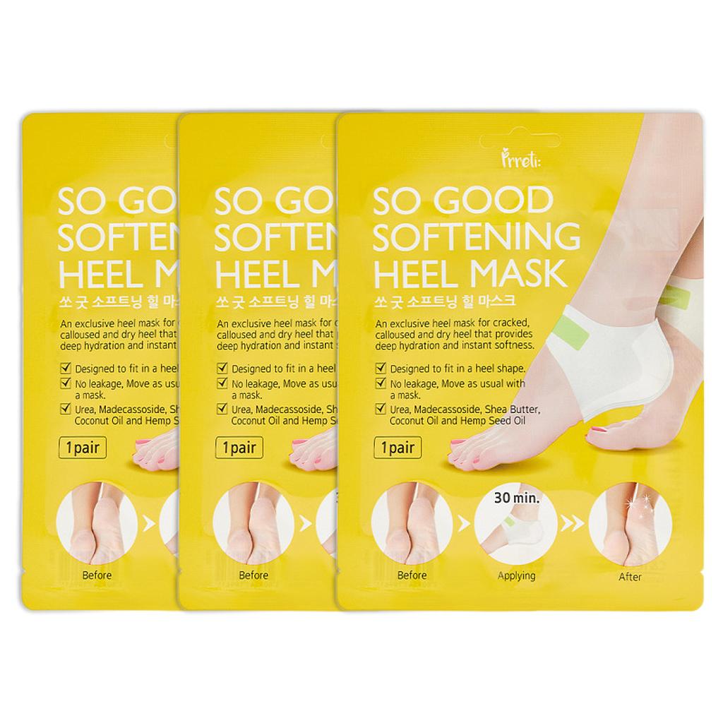 Мгновенно смягчающая маска для пяток Prreti Heel Mask с маслом Ши,1 пара