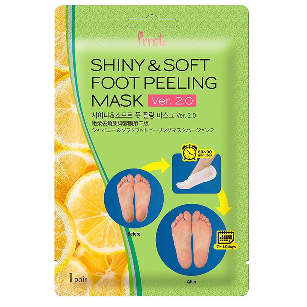 Пилинг-маски для ног Prreti с АНА-кислотами и комплексом трав, 17 гр x 1 пара