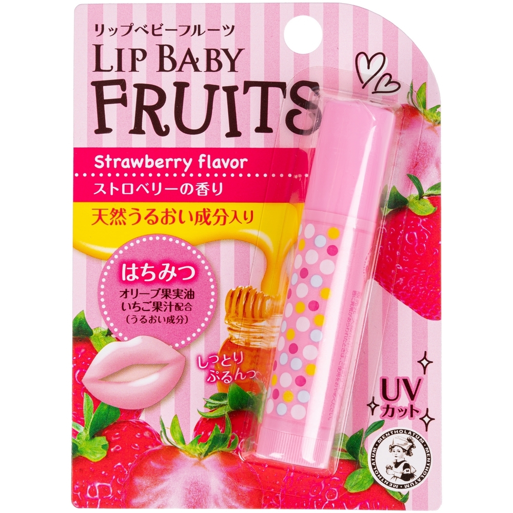 Бальзам для губ MENTHOLATUM, Клубника, увлажняющий, 4,5 гр