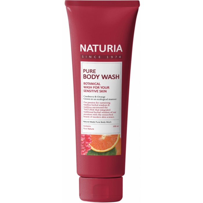 Гель для душа Evas NATURIA клюква/апельсин Pure Body Wash, 100 мл