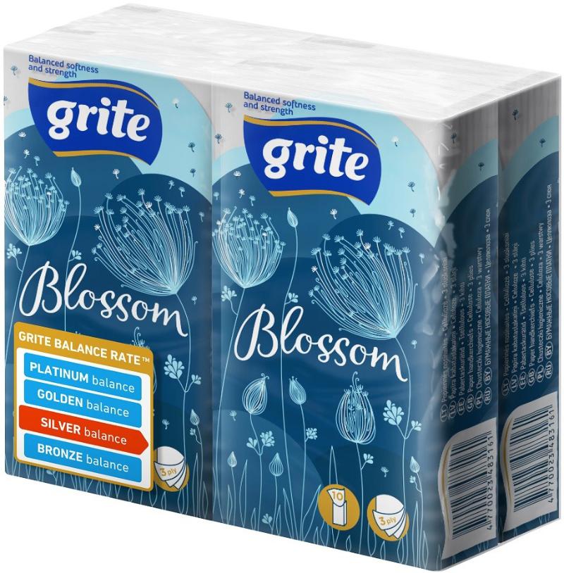 Носовые платочки GRITE BLOSSOM 4x10 шт