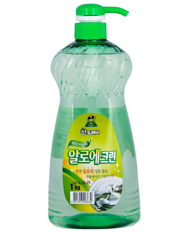 Средство для мытья посуды Sandokkaebi Алоэ Клин (флакон с дозатором) 1 л