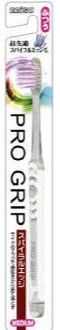 Зубная щётка EBISU с тонкими шестигранными спиральными щетинками и прорезиненой ручкой (Средней жёсткости) 1 шт