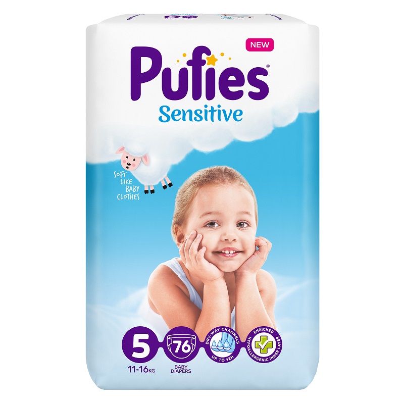 Подгузники для детей Pufies Sensitive Junior 76 (11-16 кг)