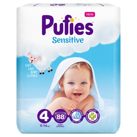Подгузники для детей Pufies Sensitive Maxi 88 (9-14 кг)