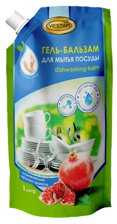 Гель-бальзам для мытья посуды Гранат 1 л