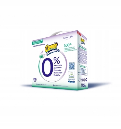 Стиральный порошок Clever Neutro + Color &amp; White 1,92 кг