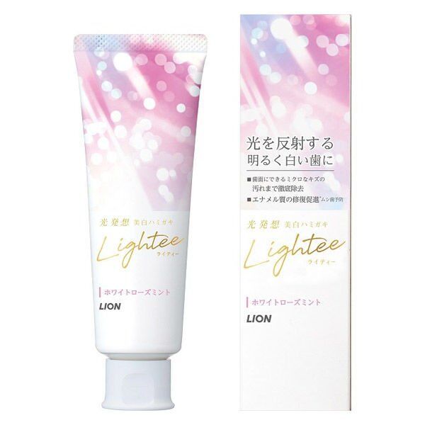 Зубная паста LION Lightee для восстановления белизны и красоты зубной эмали со вкусом мяты и розы 100 гр