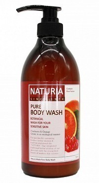 Гель для душа NATURIA КЛЮКВА/АПЕЛЬСИН Pure Body Wash (Cranberry &amp; Orange), 750 мл