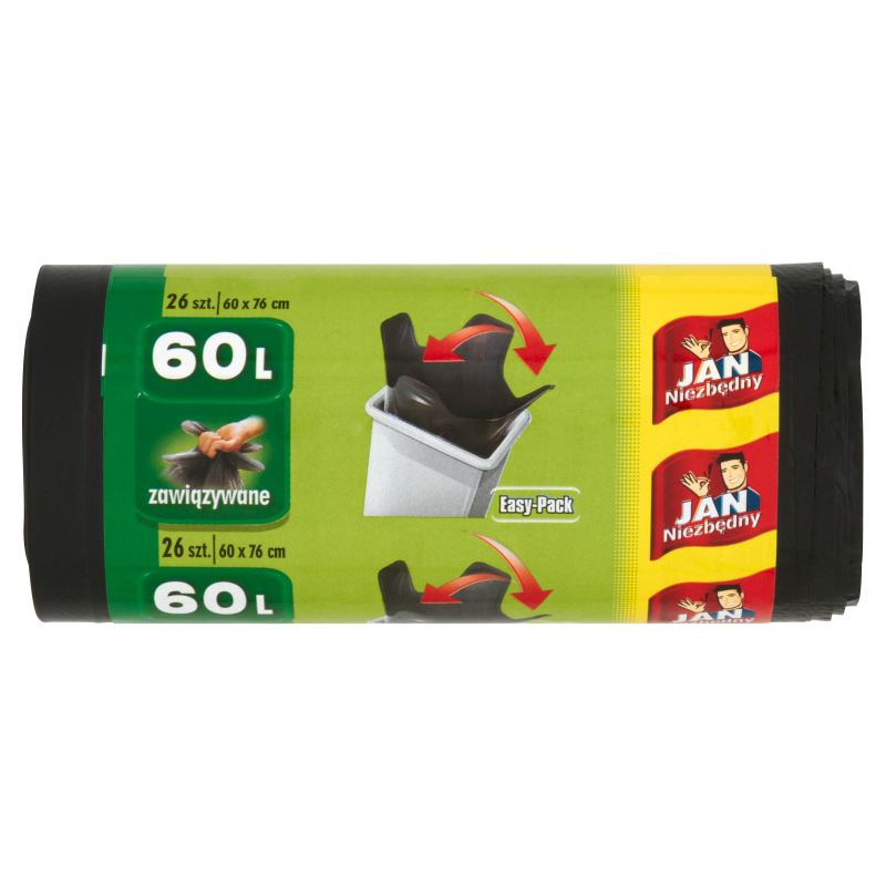 Черные мешки для мусора JAN 60 л 26 шт