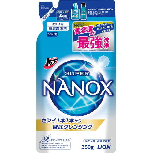 Гель для стирки LION TOP Super NANOX (концентрат) мягкая упаковка 350 гр