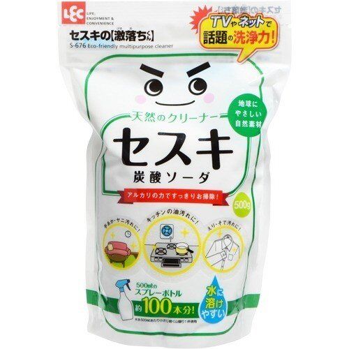 Порошок для приготовления универсального спрея-очистителя LEC на основе сесквикарбоната натрия запасной блок с зип-локом 500 гр 