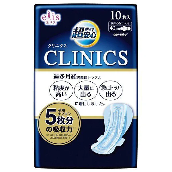 Ультравпитательные прокладки DAIO Ellis Clinics удерживают влагу, с крылшками (Супер++) 40см, 10шт