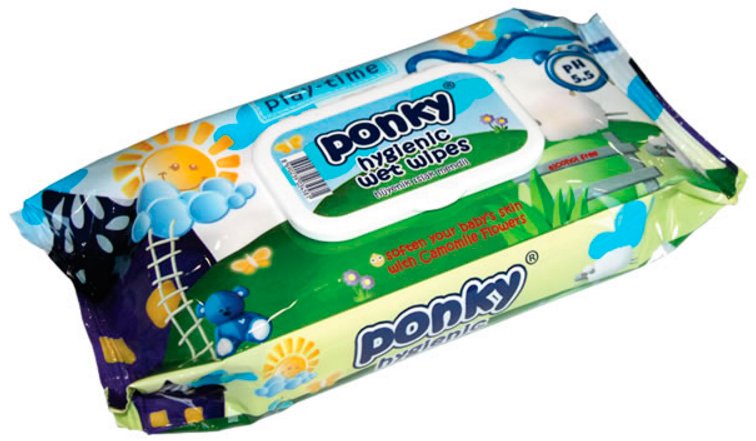 Детские влажные салфетки Ponky 100 шт