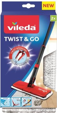Насадка для швабры Vileda с отжимом, Твист энд Гоу, 2 шт