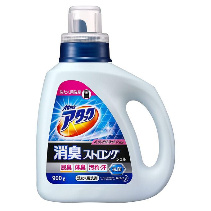 Жидкое средство KAO Attack Deodorant Strong Gel для стирки (с ярким мятно-травяным ароматом, против неприятных запахов) 900 гр