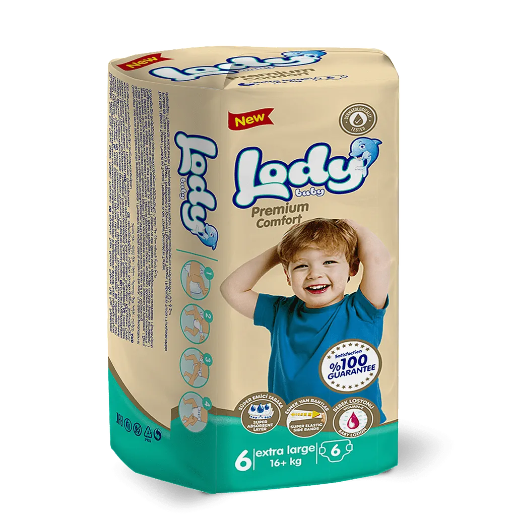 Подгузники для детей LODY BABY XL (16 + кг) 6 шт