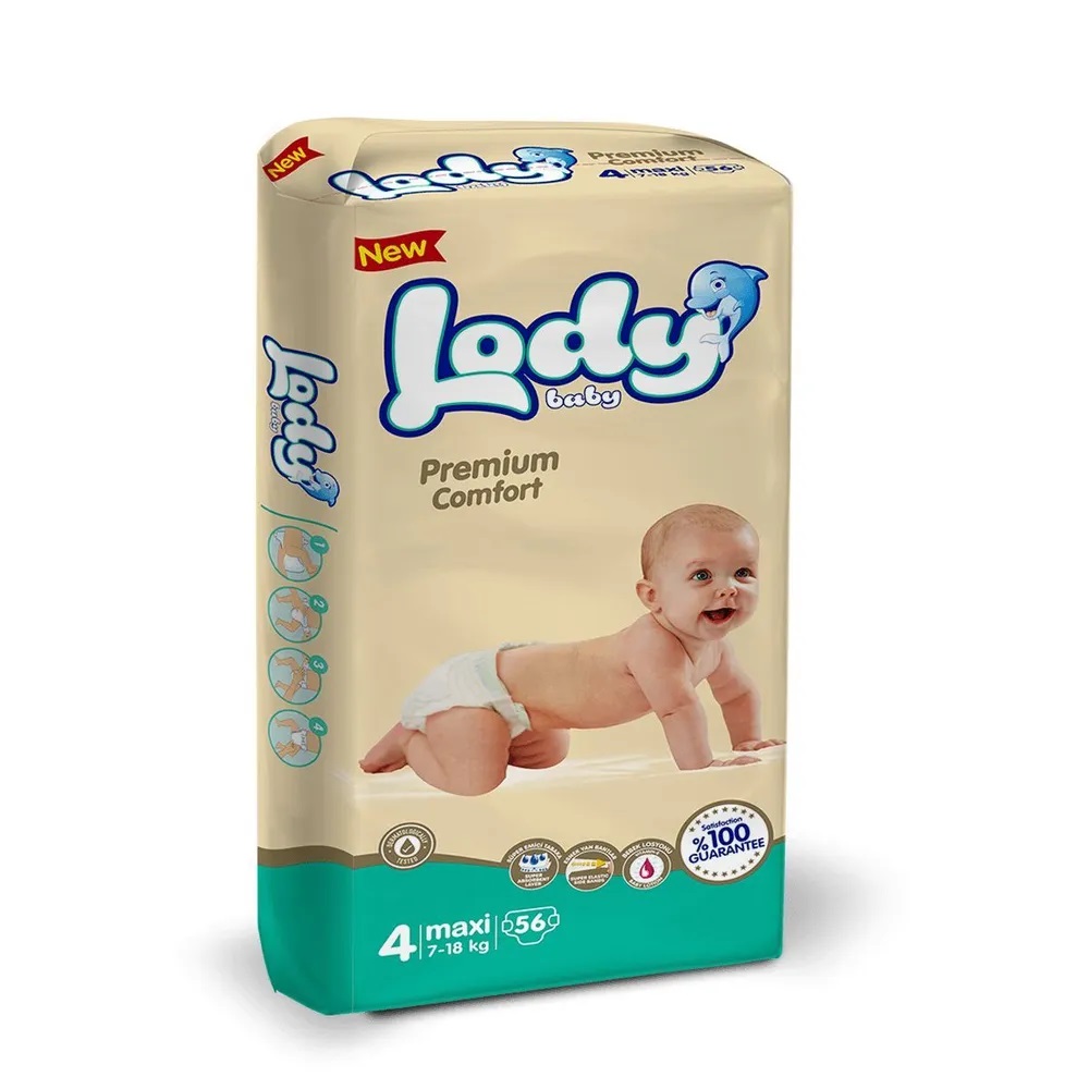 Подгузники для детей LODY BABY MAXI (7-18 кг) 56 шт