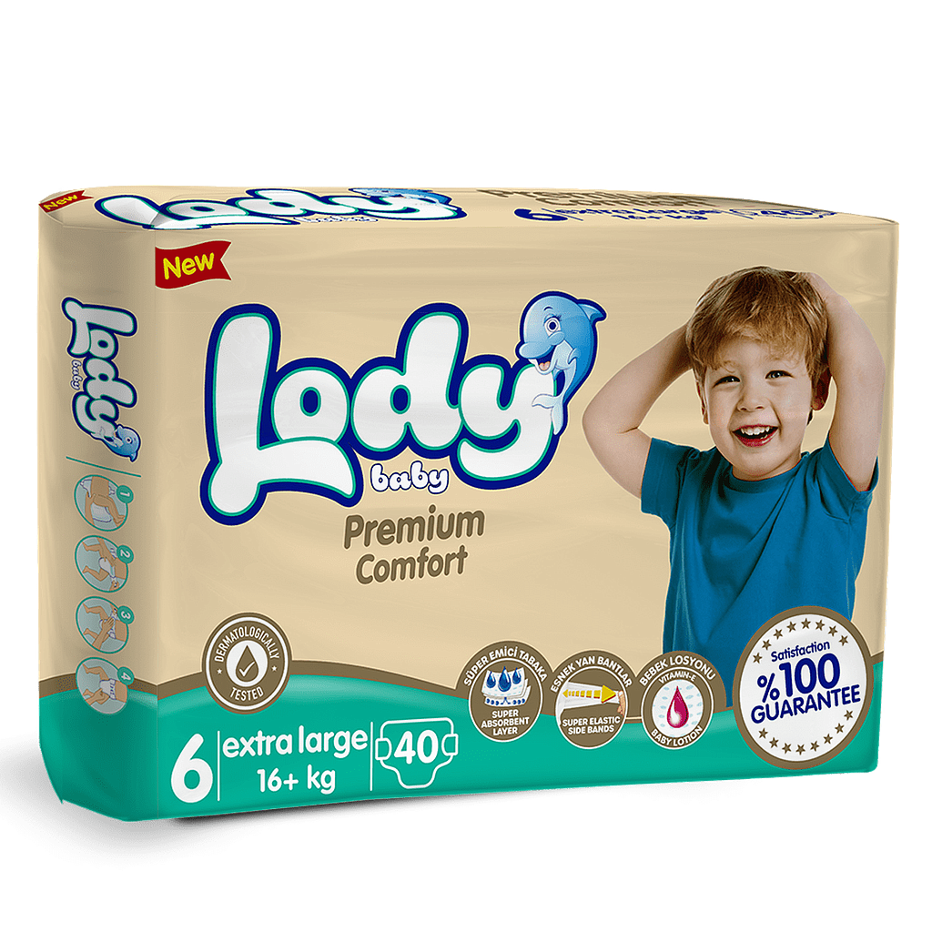 Подгузники для детей LODY BABY XL (16 + кг) 40 шт