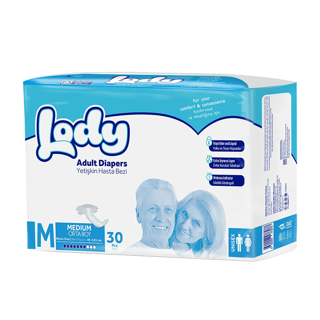 Подгузники для взрослых LODY ADULT DIAPER MEDIUM 30 шт