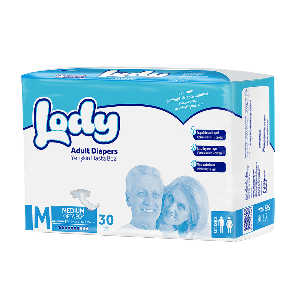 Подгузники для взрослых LODY ADULT DIAPER MEDIUM 30 шт