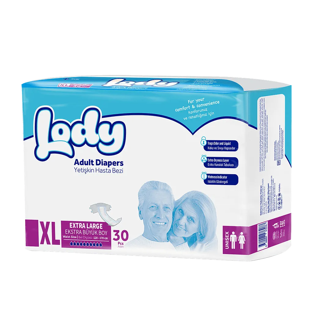 Подгузники для взрослых LODY ADULT DIAPER EXTRA LARGE 30 шт