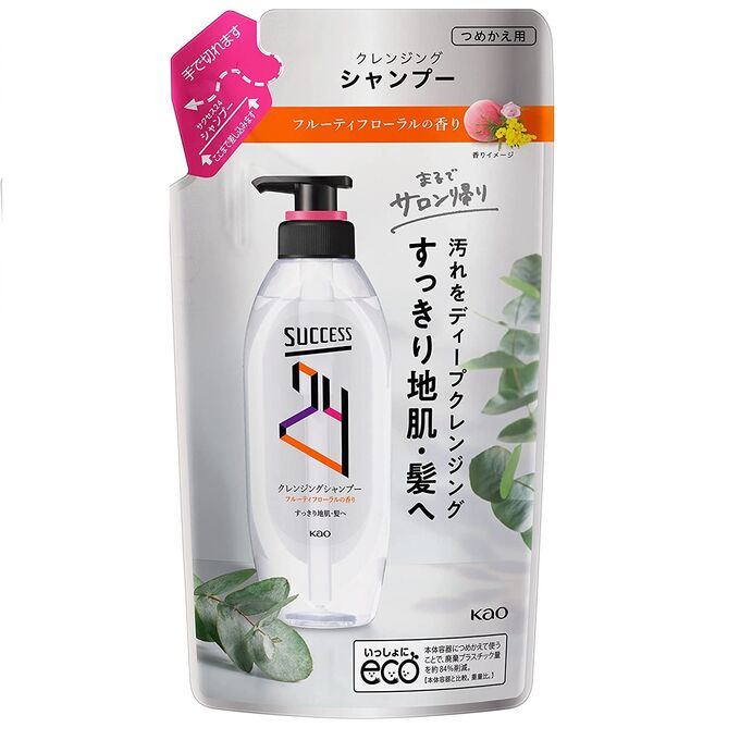 Мужской шампунь KAO Success для глубокого очищения пор кожи Простой уход (сочные фрукты), запасной блок, 280 мл