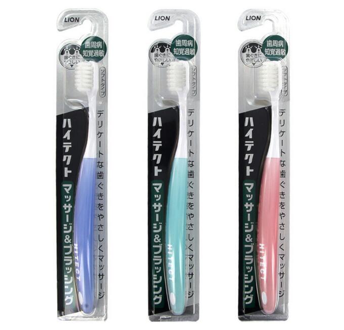 Массажная зубная щетка с густой щетиной для чувствительных зубов и десен LION HITECT (Мягкая) 1 шт