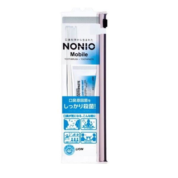 Дорожный набор LION Nonio Mobile (УЗКАЯ зубная щётка средней жёсткости и зубная паста 30 гр)