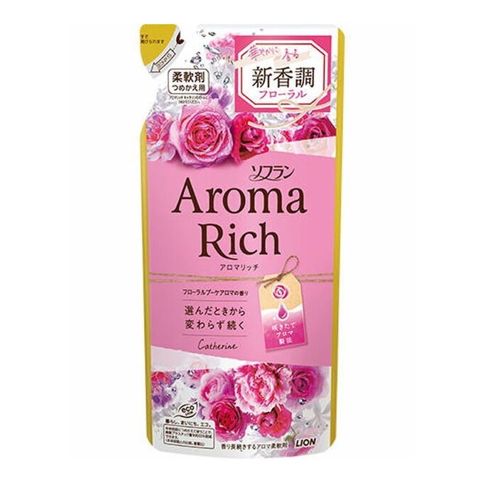 Кондиционер для белья LION Aroma Rich Catherine / Катрин с ароматом натуральных масел 400 мл