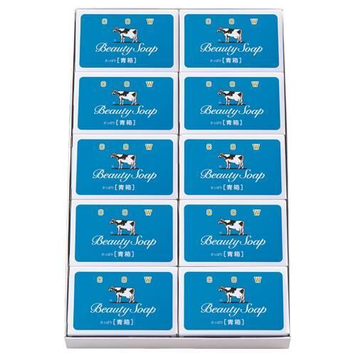 Молочное освежающее туалетное мыло COW с прохладным ароматом жасмина Beauty Soap (кусок 85 гр × 10 шт)