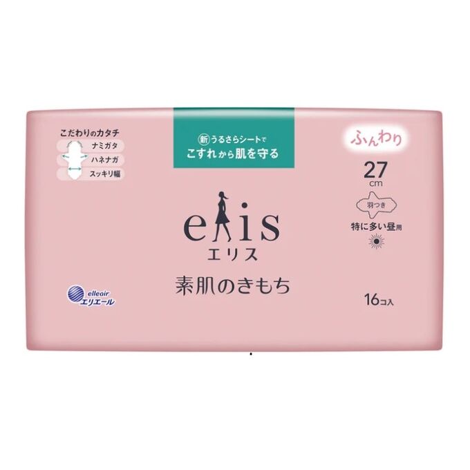 Воздушные тонкие особомягкие гигиенические прокладки DAIO Elis Maxi с усиленным впитывающим слоем (с крылышками (Макси) 27 см), 16 шт