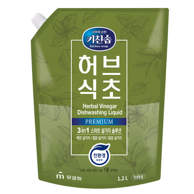 Средство для мытья посуды Mukunghwa (с ароматом мяты) 1,2 л