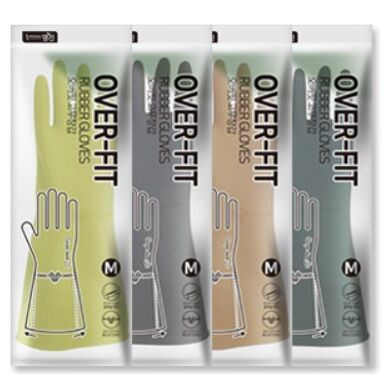 Перчатки из натурального латекса MYUNGJIN (полноразмерные, с широким запястьем), размер М, 1 пара