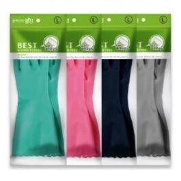 Перчатки из поливинилхлорида MYUNGJIN (стандартного размера, с вискозным покрытием), размер L, 1 пара