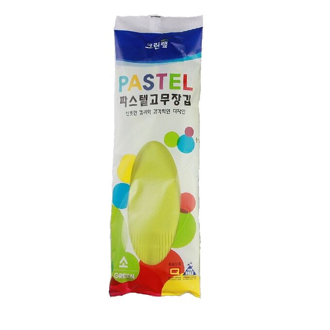 Перчатки из натурального латекса Clean Wrap Pastel салатовые размер S, 1 пара