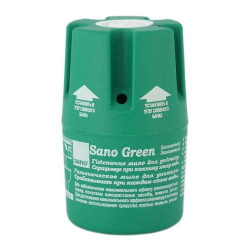 Гигиеническое средство SANO Green для мытья унитаза (для установки в сливной бачок), 150 гр