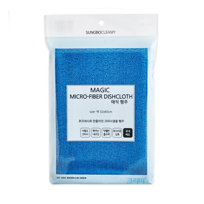 Тряпка из микрофибры с махровым плетением Sung Bo Cleamy (повышенная впитываемость, большая) 32 х 65 см