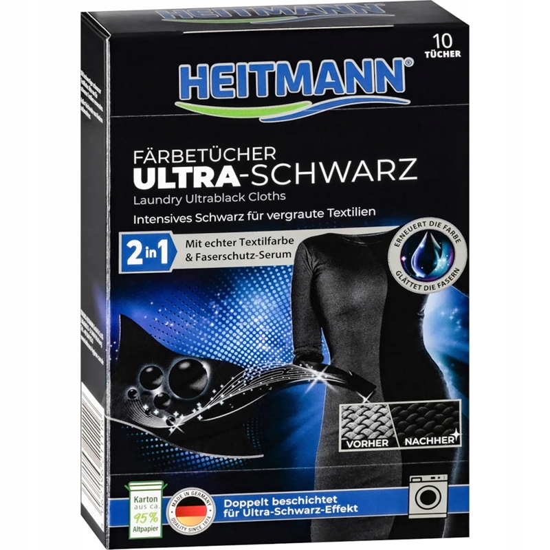 Салфетки для черного белья Heitmann 10 шт.
