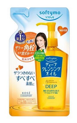 Масло KOSE для снятия водостойкого макияжа, глубокого очищения пор кожи и удаления чёрных точек, запасной блок 200 мл