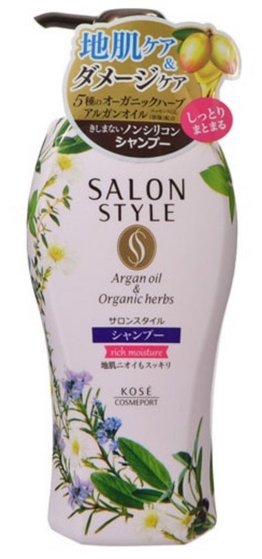 Шампунь для волос Максимальное увлажнение  KOSE Salon Style 500 мл