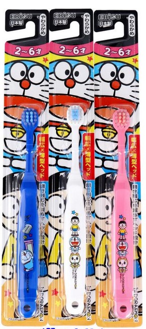 Детская зубная щетка EBISU Синий кот с компактной головкой для САМОСТОЯТЕЛЬНОЙ чистки зубов (от 3 до 6 лет)
